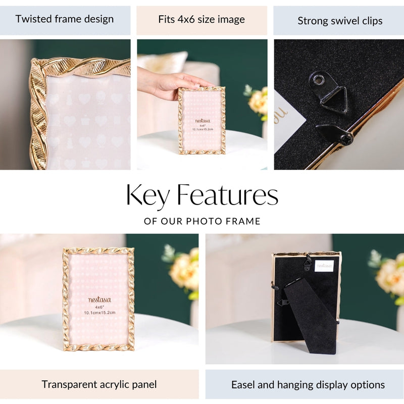 Spiral Gold Photo Frame Small 