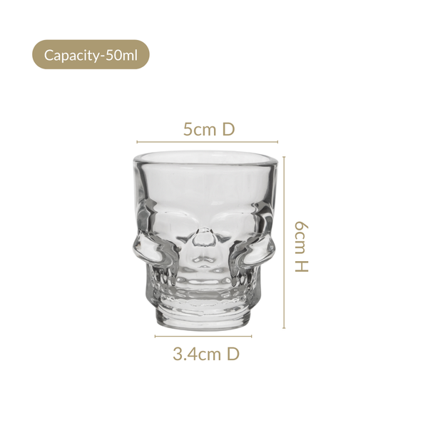 Skull Shot Glass Set Of 9 50ml
