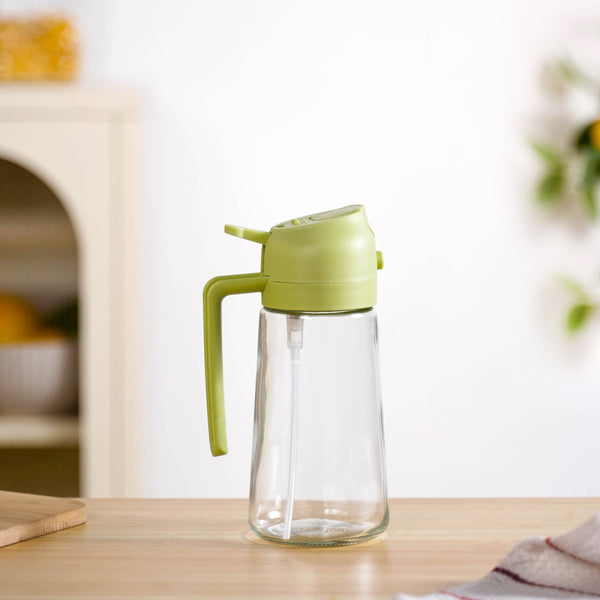 Spray And Pour Oil Dispenser Bottle Green 470ml