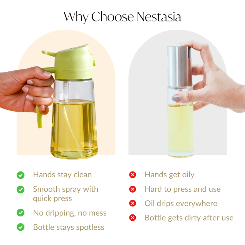 Spray And Pour Oil Dispenser Bottle Green 470ml