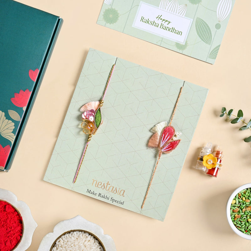 Spring Garden Rakhi Duo Gift Set