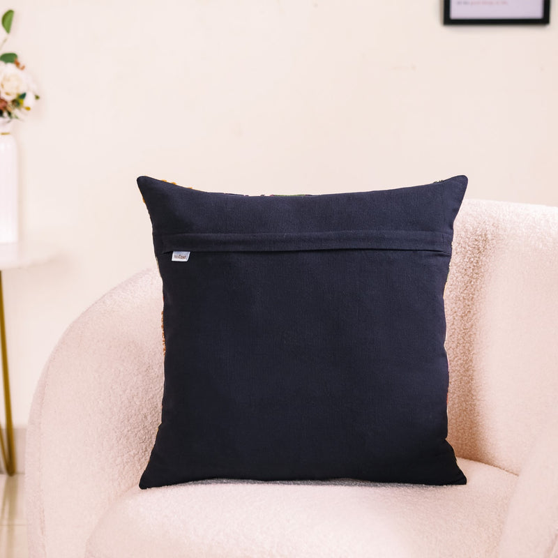 Spring Bling Beaded Cotton Cushion Cover 16x16 Inch