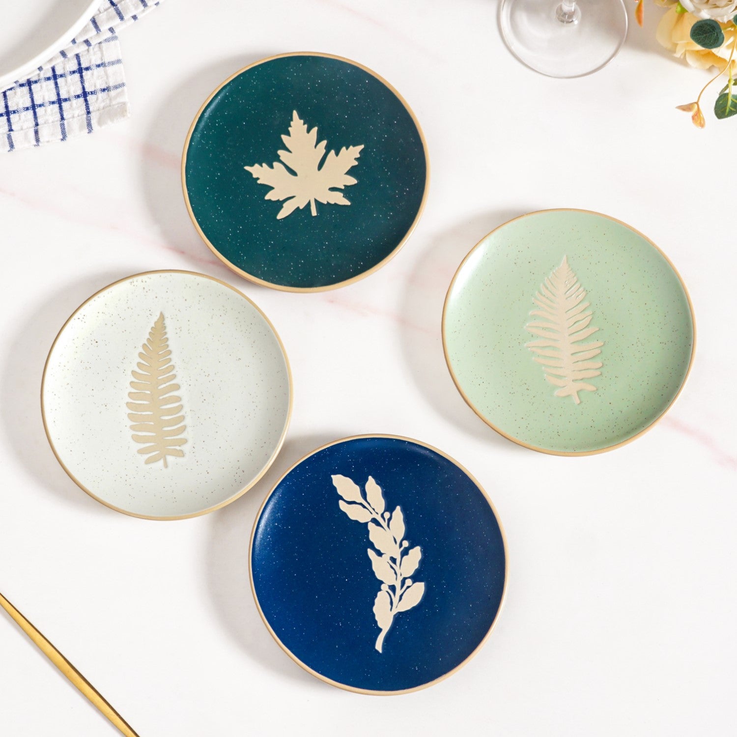 Spring Leaf Small Plates Set Of 4 15cm Online - Premium Small Plate ...