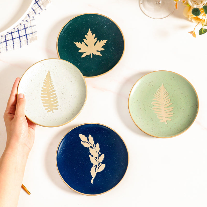 Spring Leaf Small Plates Set Of 4 15cm