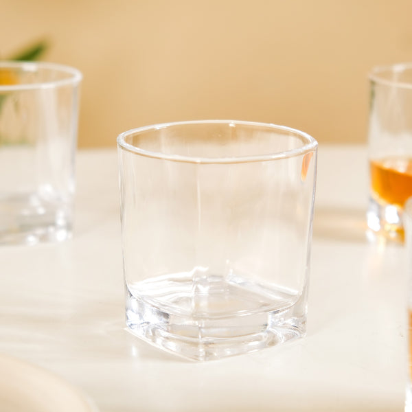 Square Base Whiskey Glass Set Of 6 250ml