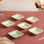 Mint Green Mini Square Dessert Dish Set Of 6 3" x 3" - Small plates, mini plates,dipping sauce bowls, dip bowls, condiment bowls, ceramic dip bowl