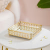 Square Decorative Tray With Glass Mirror Large