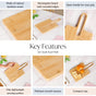 Square Bamboo Platter Board With Handle