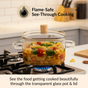 Square Borosilicate Cooking Pot 2200ml