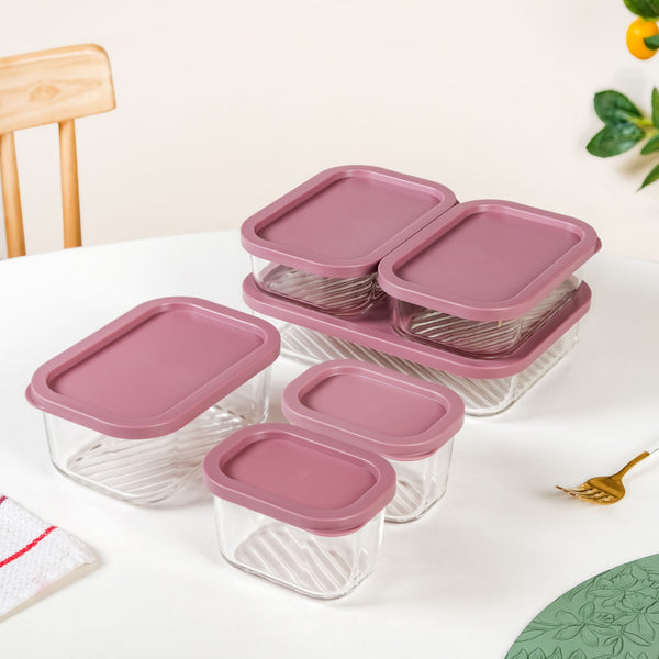 Groovo Stackable Food Storage Containers Set Of 6