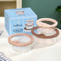 Stackable Nude Ombre Round Food Storage Container With Air Vent Lid Set Of 3 400ml 620ml 950ml