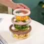 Stackable Nude Ombre Round Food Storage Container With Air Vent Lid Set Of 3 400ml 620ml 950ml