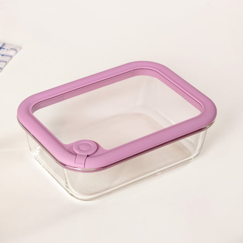 Stackable Pink Ombre Food Storage Container With Air Vent Lid Set Of 4 370ml 640ml 1040ml 1520ml