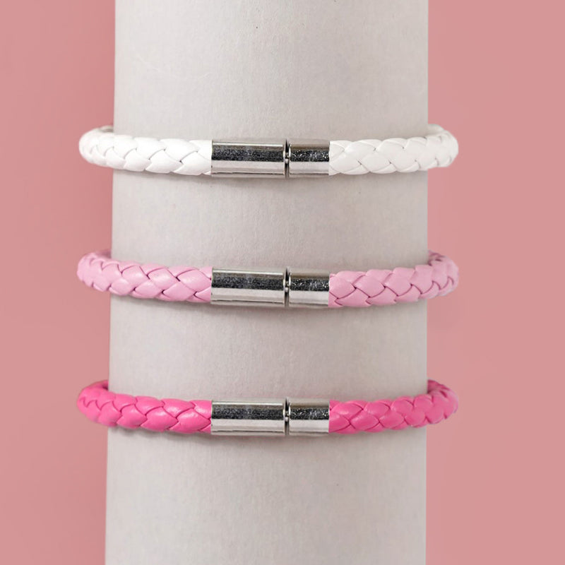 Set Of 3 Braided Girly Stacking Bracelet