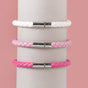 Set Of 3 Braided Girly Stacking Bracelet