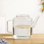 Stackable Flame Safe Glass Tea Pot With Infuser And Kettle Set Of 2