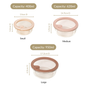 Stackable Nude Ombre Round Food Storage Container With Air Vent Lid Set Of 3 400ml 620ml 950ml