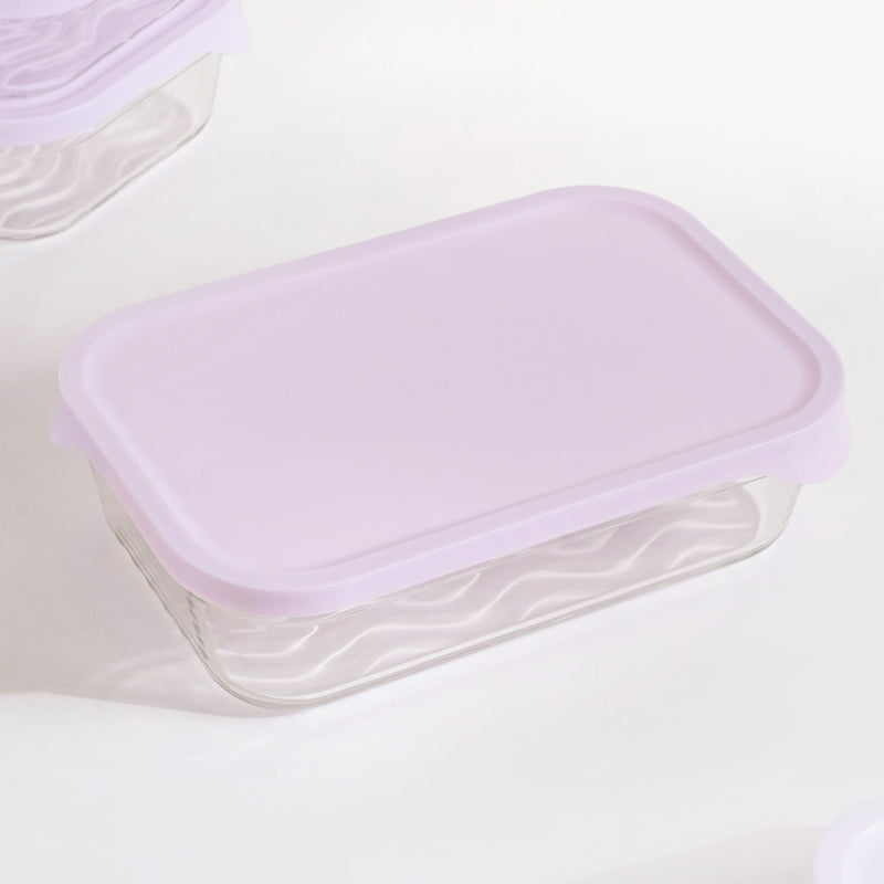 Groovo Lite Premium Borosilicate Food Container Set Of 6 370ml 930ml 1120ml 2500ml