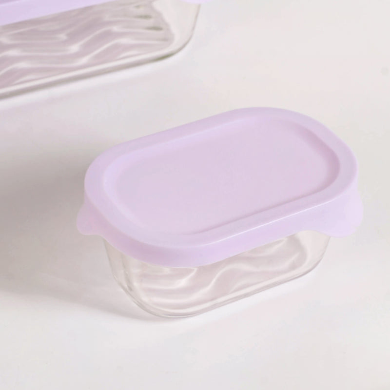 Groovo Lite Premium Borosilicate Food Container Set Of 6 370ml 930ml 1120ml 2500ml