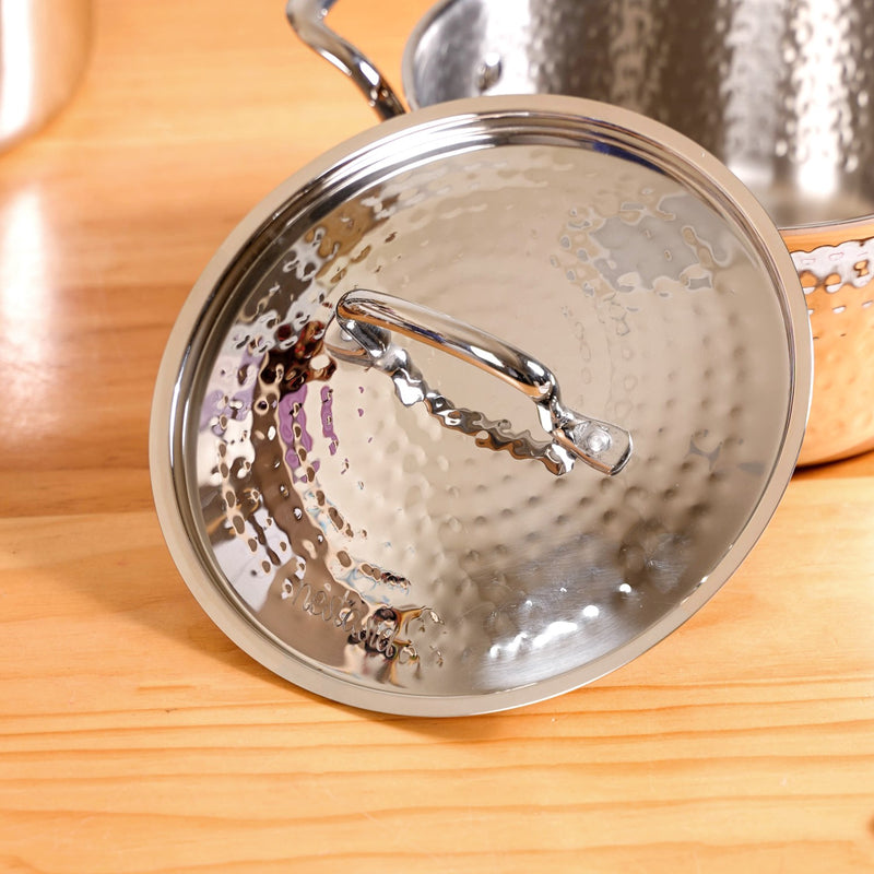 Stainless Steel Casserole Cooking Pot Tri-Ply With Lid 3000ml