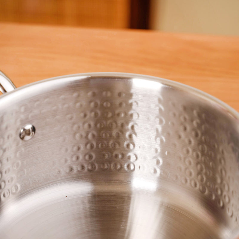 Stainless Steel Casserole Cooking Pot Tri-Ply With Lid 3000ml