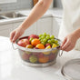 Stainless Steel Colander Mesh Fruit Basket With Lid