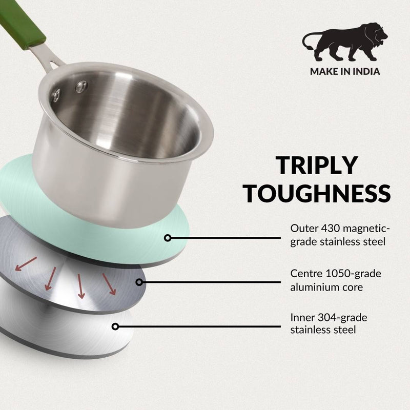 Pico Stainless Steel Triply Mini Saucepan 600ml