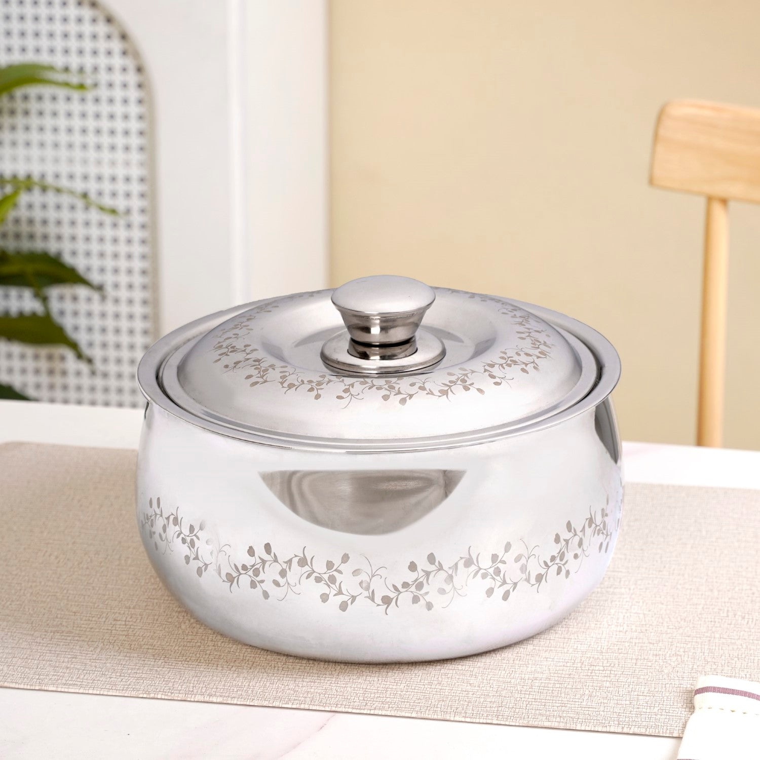 Stainless Steel Double Walled Curry Serving Casserole 3000ml