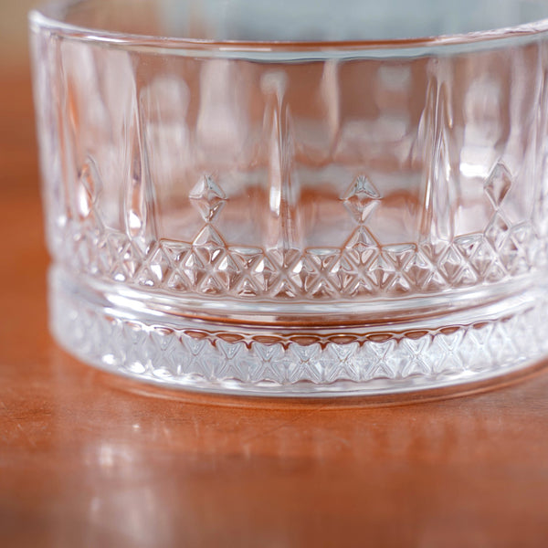 Embossed Glass Snack Bowl Set Of 6 220ml