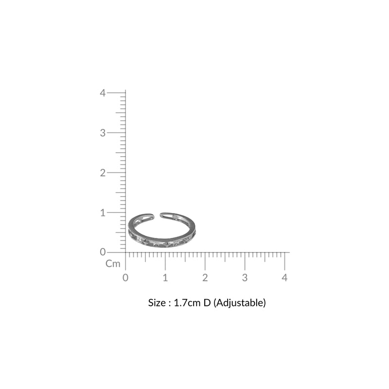 Stargaze Twin Band Silver Ring