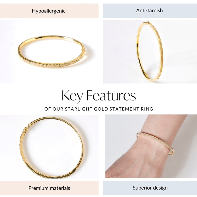 Starlight Gold Statement Ring