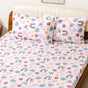 Starry Meadow Pastel Queen Size Cotton Bedding Set 254x229cm