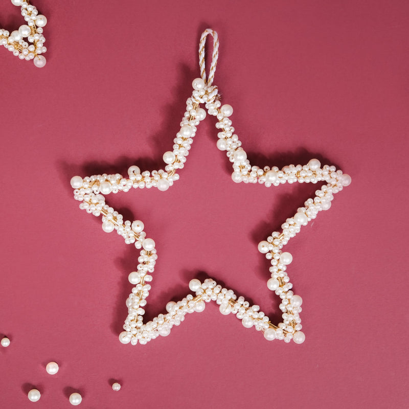 Star Shape Metal Frame Christmas Wreath 8 Inch