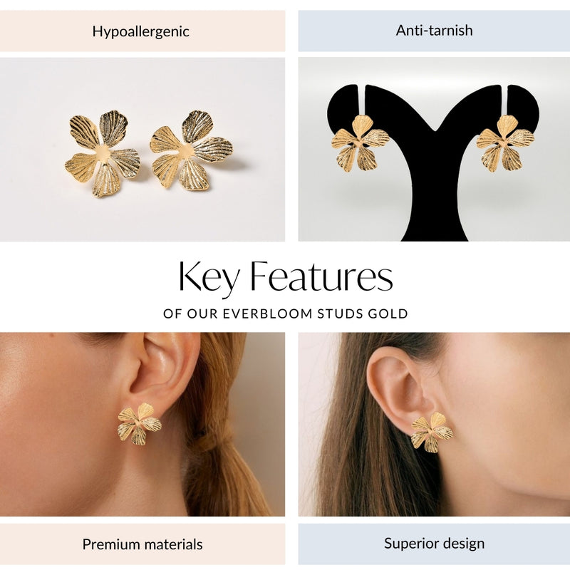 Everbloom Studs Gold