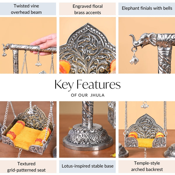 Silver Swing For Laddu Gopala