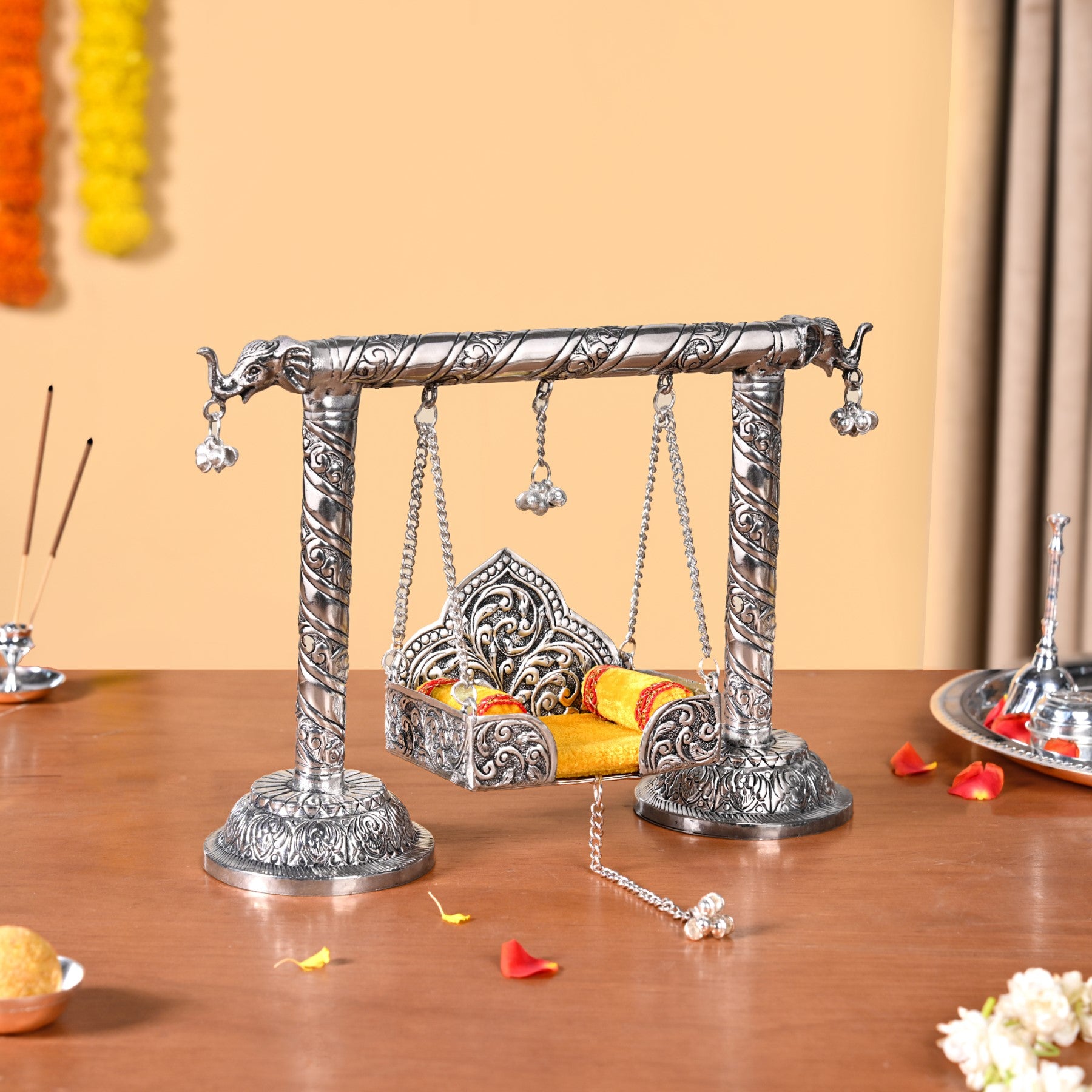 Silver Swing For Laddu Gopala