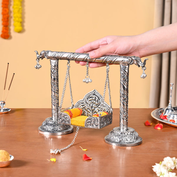 Silver Swing For Laddu Gopala