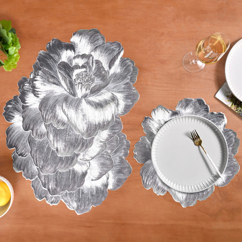 Sterling Silhouette Floral Mat Set Of 6