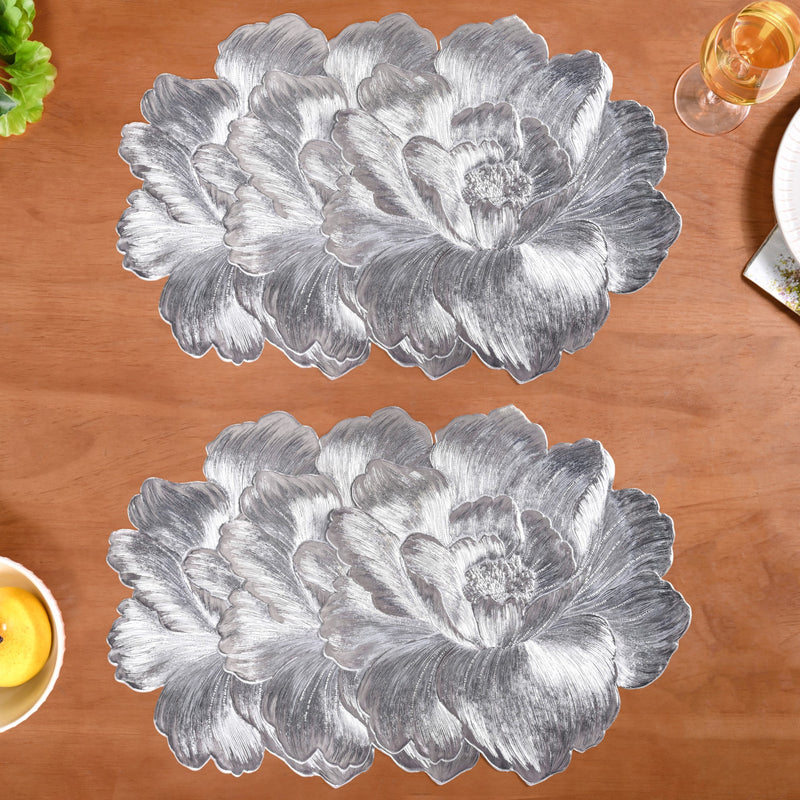 Sterling Silhouette Floral Mat Set Of 6