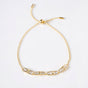 Stitched Sparkle Chain Bracelet Gold