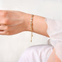 Stitched Sparkle Chain Bracelet Gold