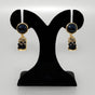 Stone Drift Dangle Earrings Black