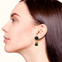 Stone Drift Dangle Earrings Black