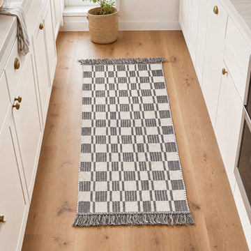 Stone Tone Tassel Kitchen Floor Runner 130x50cm