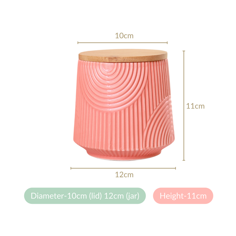 Multipurpose Storage Jar Peach Set of 2