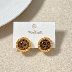 Ochre Gem Stud Earrings