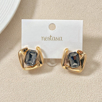 Noir Twist Statement Studs