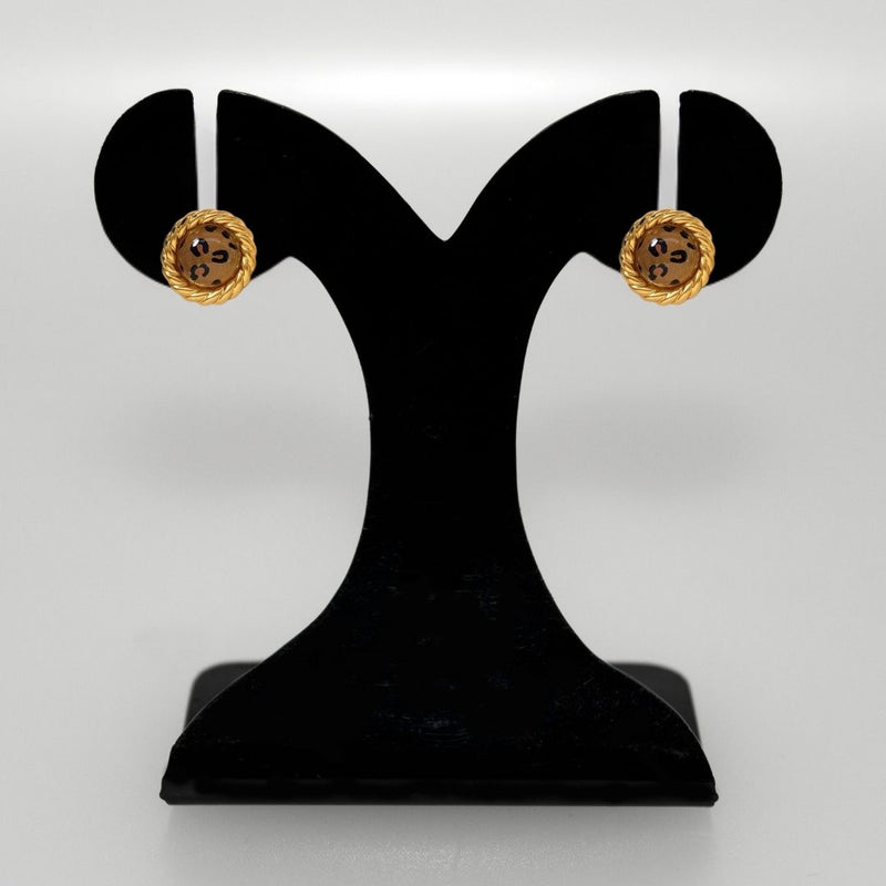 Ochre Gem Stud Earrings