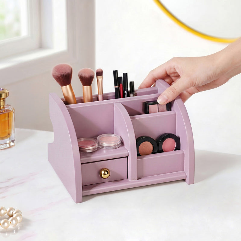 Desk Organiser With Drawer Soft Lavender