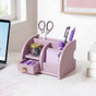 Desk Organiser With Drawer Soft Lavender